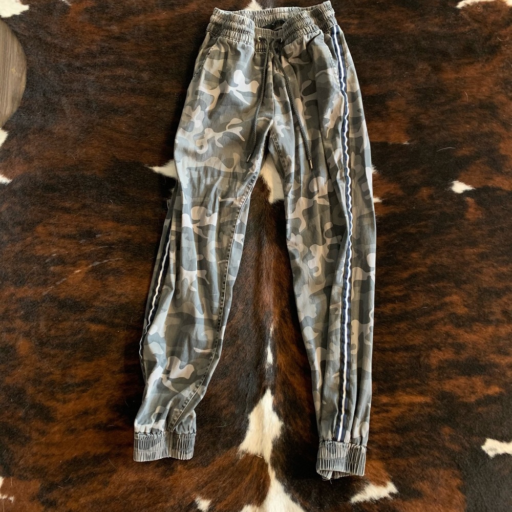 Grey camo joggers